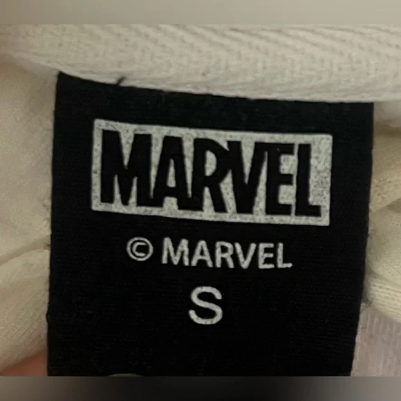 Marvel Graphic Print red&white Logo hoodie drawstring pullover sweater Women’s S - Picture 4 of 10